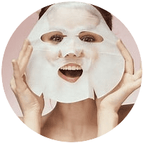 face with sheet mask